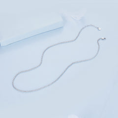 Silver Bead Ball Chain Necklace