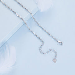 Silver Bead Ball Chain Necklace
