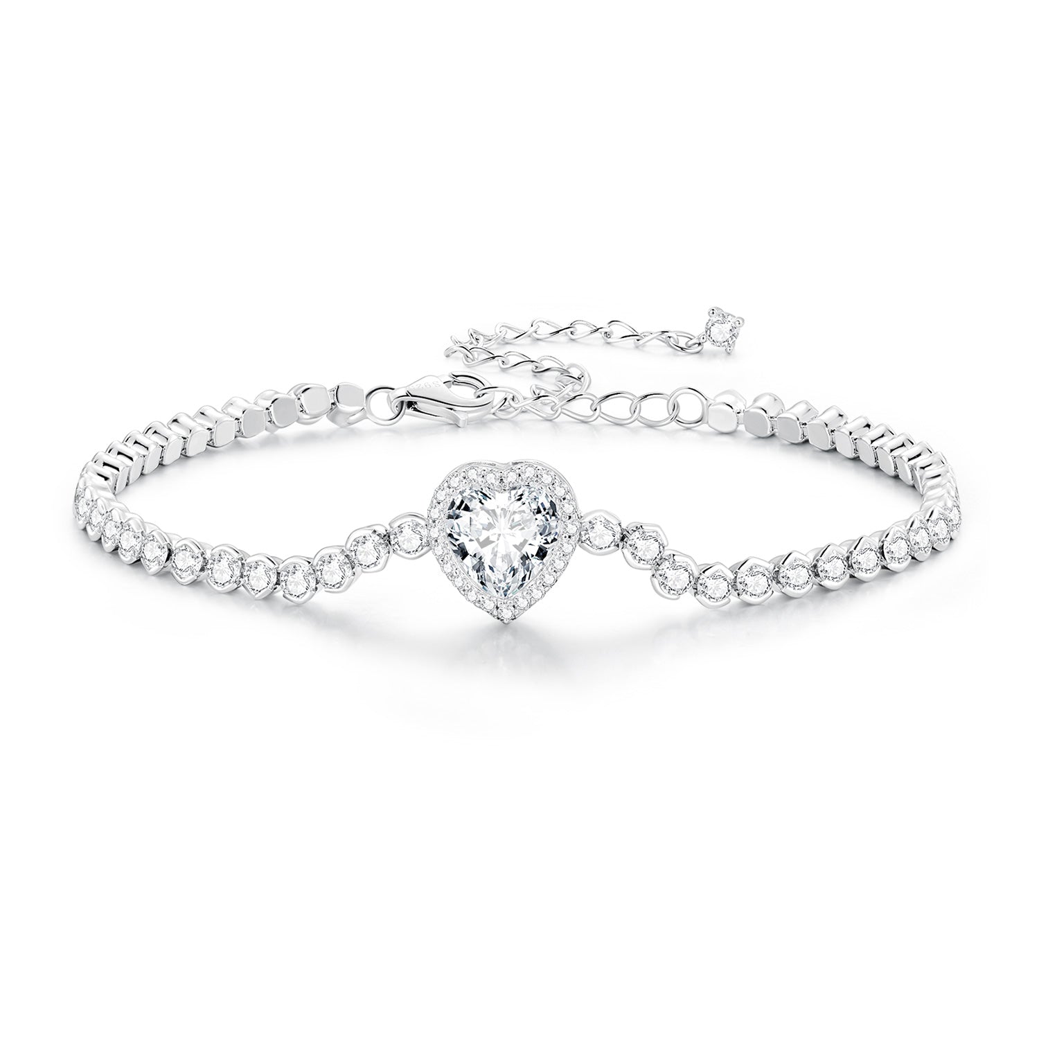 Heart Tennis Bracelet - Lullaboo