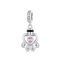 Paw Print Memorial Dangle Charm - Lullaboo