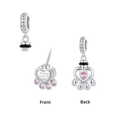 Paw Print Memorial Dangle Charm - Lullaboo