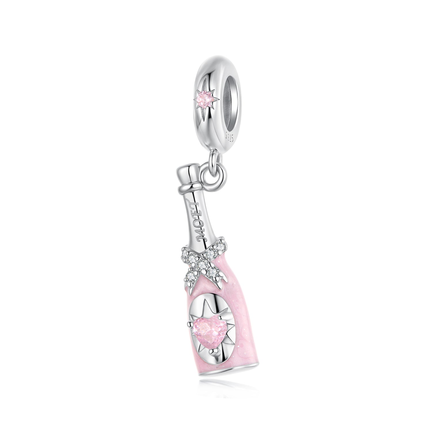 Pink Champagne Dangle Charm - Lullaboo