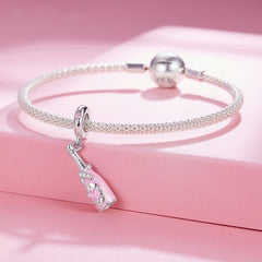 Pink Champagne Dangle Charm - Lullaboo