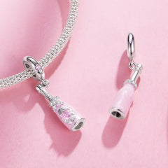 Pink Champagne Dangle Charm - Lullaboo
