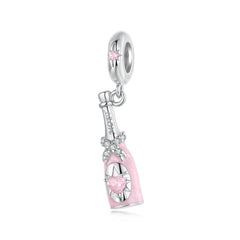 Pink Champagne Dangle Charm - Lullaboo