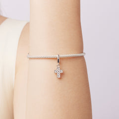 Silver Cross Dangle Charm - Lullaboo