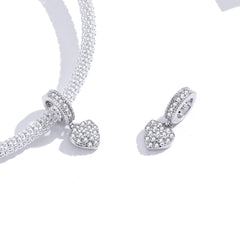 CZ Heart Dangle Charm - Lullaboo