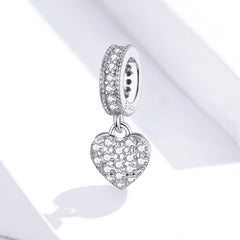 CZ Heart Dangle Charm - Lullaboo