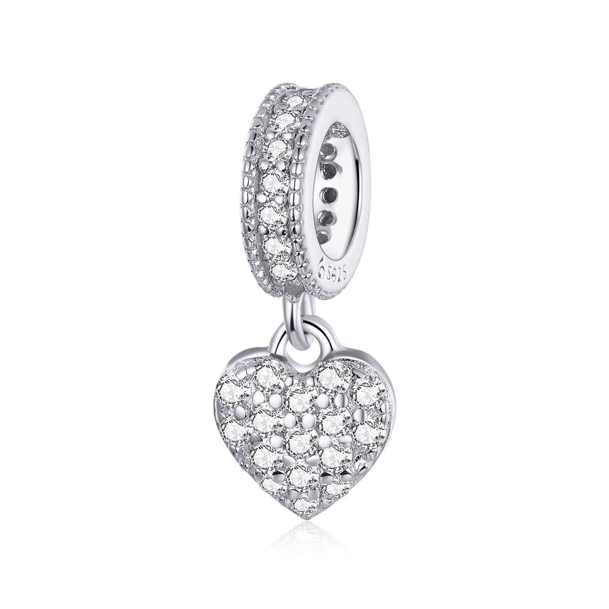 CZ Heart Dangle Charm - Lullaboo