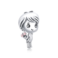 Boy with Flowers Charm