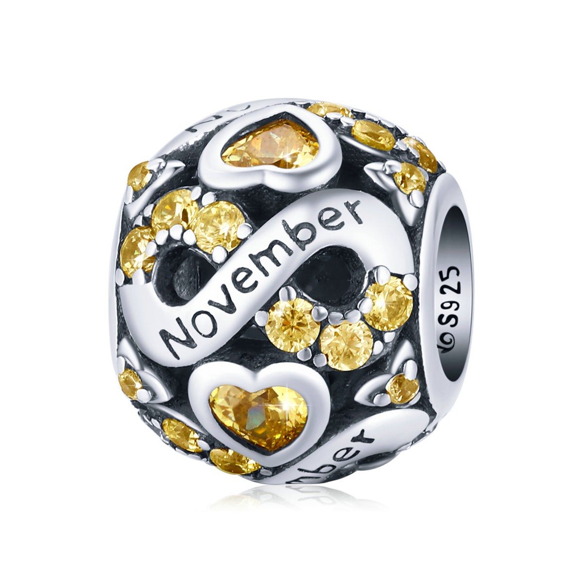 November Infinity Birthstone Charm - Lullaboo