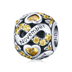 November Infinity Birthstone Charm - Lullaboo