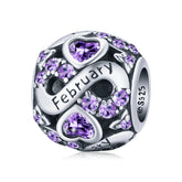 February Infinity Birthstone Charm - Lullaboo