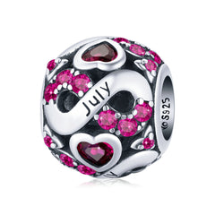 July Infinity Birthstone Charm - Lullaboo