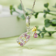 Champagne Bottle Dangle Charm - Lullaboo