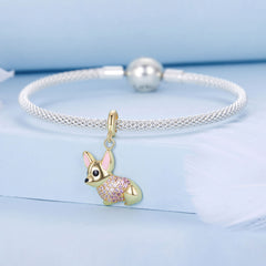Gold Corgi Dangle Charm - Lullaboo
