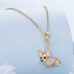 Gold Corgi Dangle Charm - Lullaboo