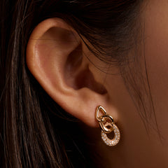 Gold Triple Drop Earrings - Lullaboo