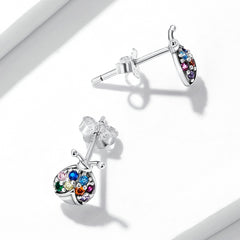 Rainbow Ladybug Stud Earrings - Lullaboo