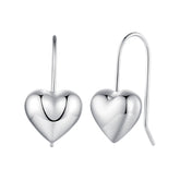Silver Heart Drop Earrings - Lullaboo