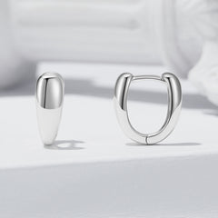 Chunky Silver Hoop Earrings - Lullaboo