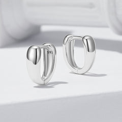 Chunky Silver Hoop Earrings - Lullaboo