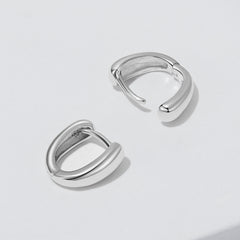 Chunky Silver Hoop Earrings - Lullaboo