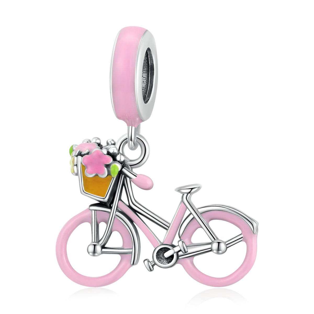 Pink Bicycle Dangle Charm - Lullaboo