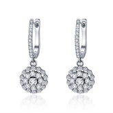 Flower CZ Drop Earrings - Lullaboo