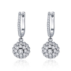 Flower CZ Drop Earrings - Lullaboo