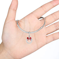 Red Christmas Wreath Dangle Charm - Lullaboo