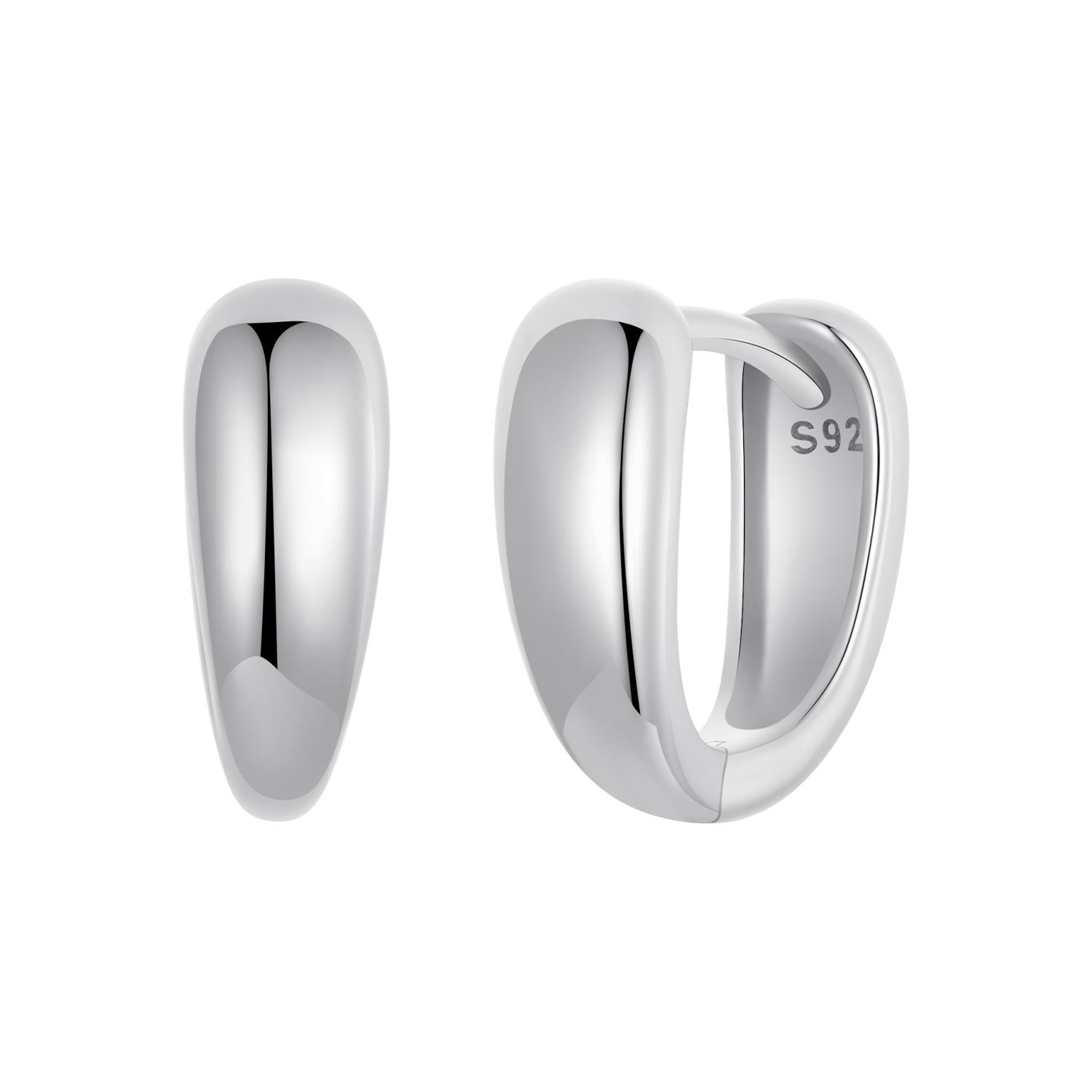 Chunky Silver Hoop Earrings - Lullaboo