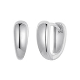 Chunky Silver Hoop Earrings - Lullaboo