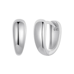 Chunky Silver Hoop Earrings - Lullaboo