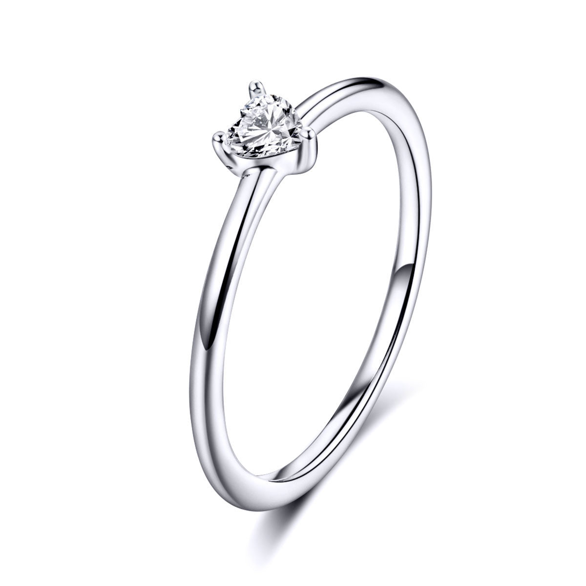 Silver Heart CZ Ring - Lullaboo