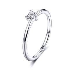 Silver Heart CZ Ring - Lullaboo