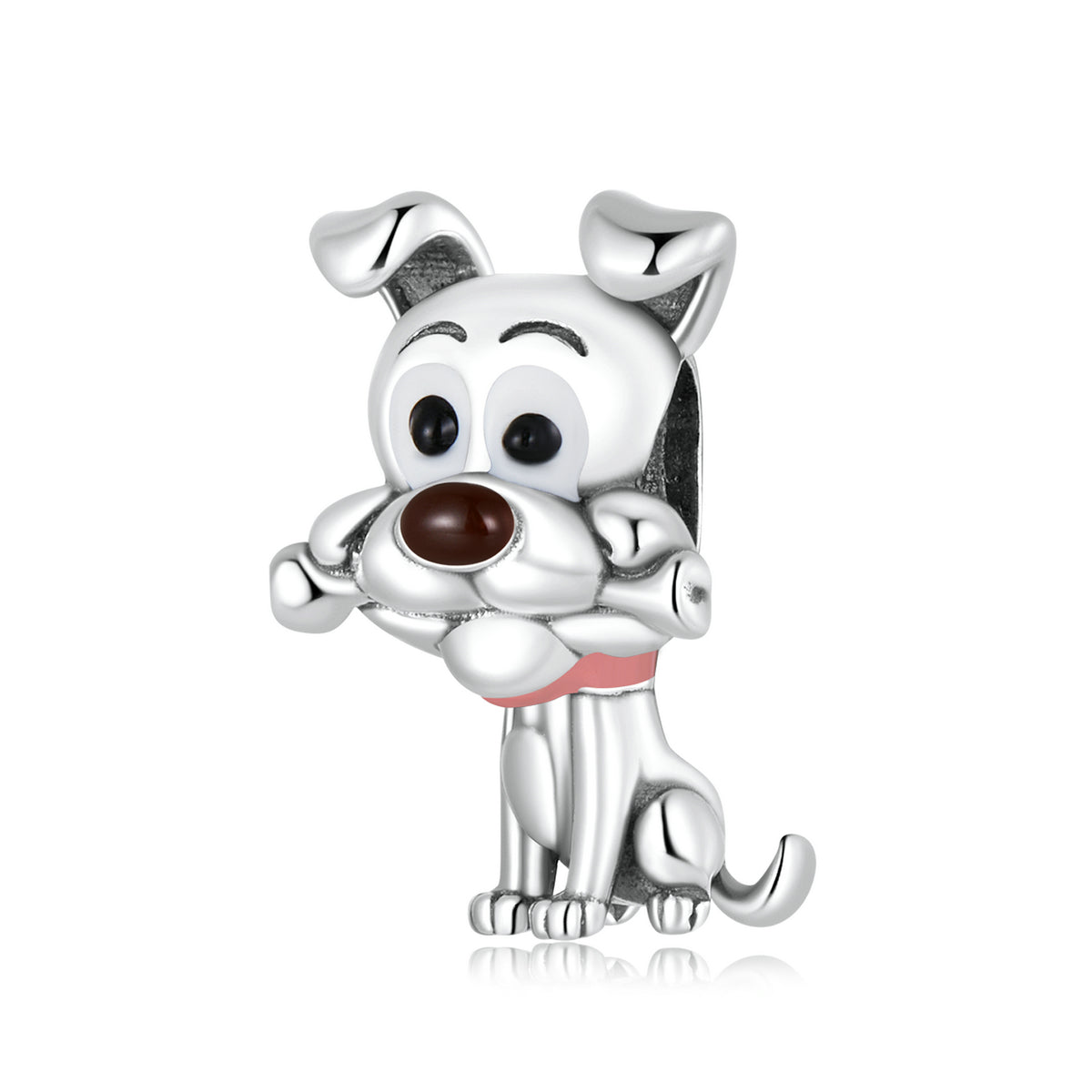 Dog With Bone in Mouth Charm - Lullaboo