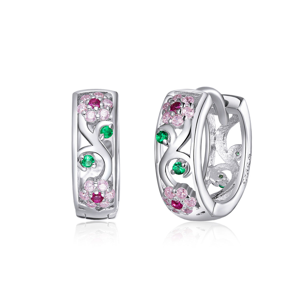 Floral Hoop Earrings - Lullaboo