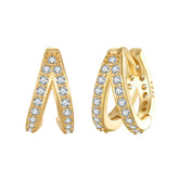 Glam Gold Double Hoop Earrings - Lullaboo