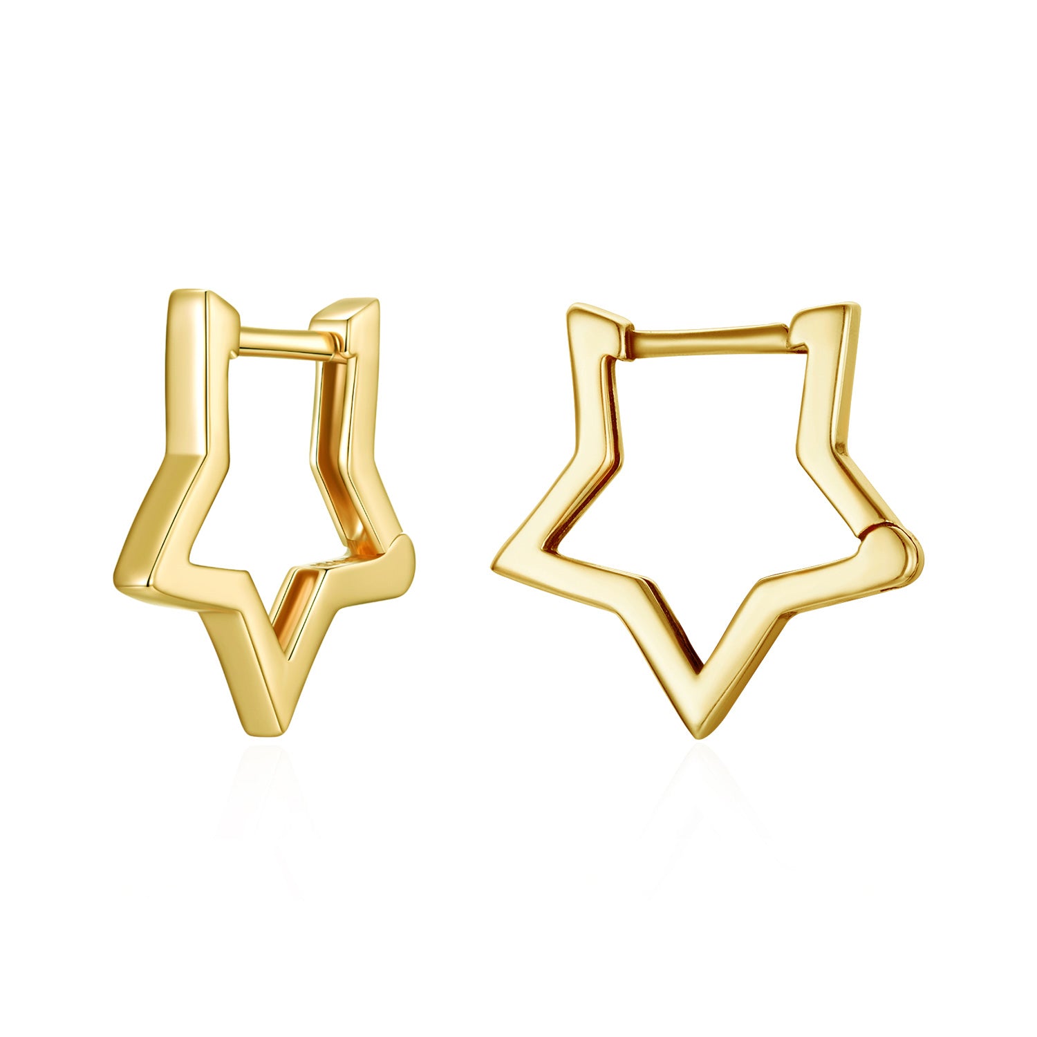 Gold Star Hoop Earrings - Lullaboo