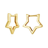 Gold Star Hoop Earrings - Lullaboo