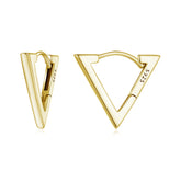 Gold Triangle Hoop Earrings - Lullaboo