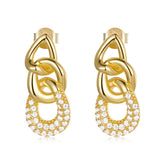 Gold Triple Drop Earrings - Lullaboo
