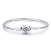 heart infinity snake chain bracelet