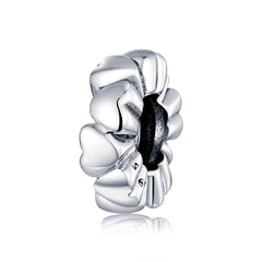 Silver Heart Spacer Charm