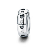 Simple Heart & CZ Spacer Charm