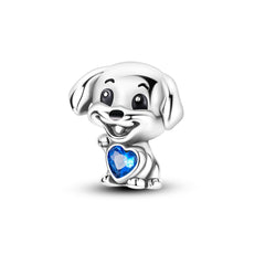 Puppy Blue Heart Charm - Lullaboo