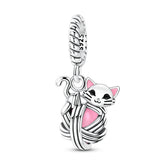 Kitty with Wool Dangle Charm - Lullaboo