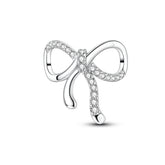 CZ Silver Bow Charm - Lullaboo