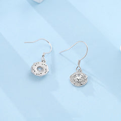 Swirl CZ Drop Earrings